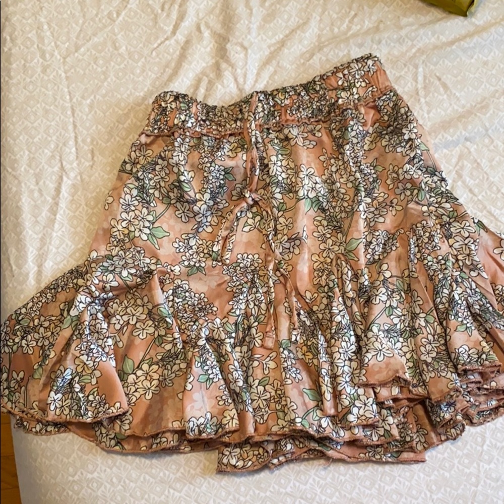 Cute floral miniskirt